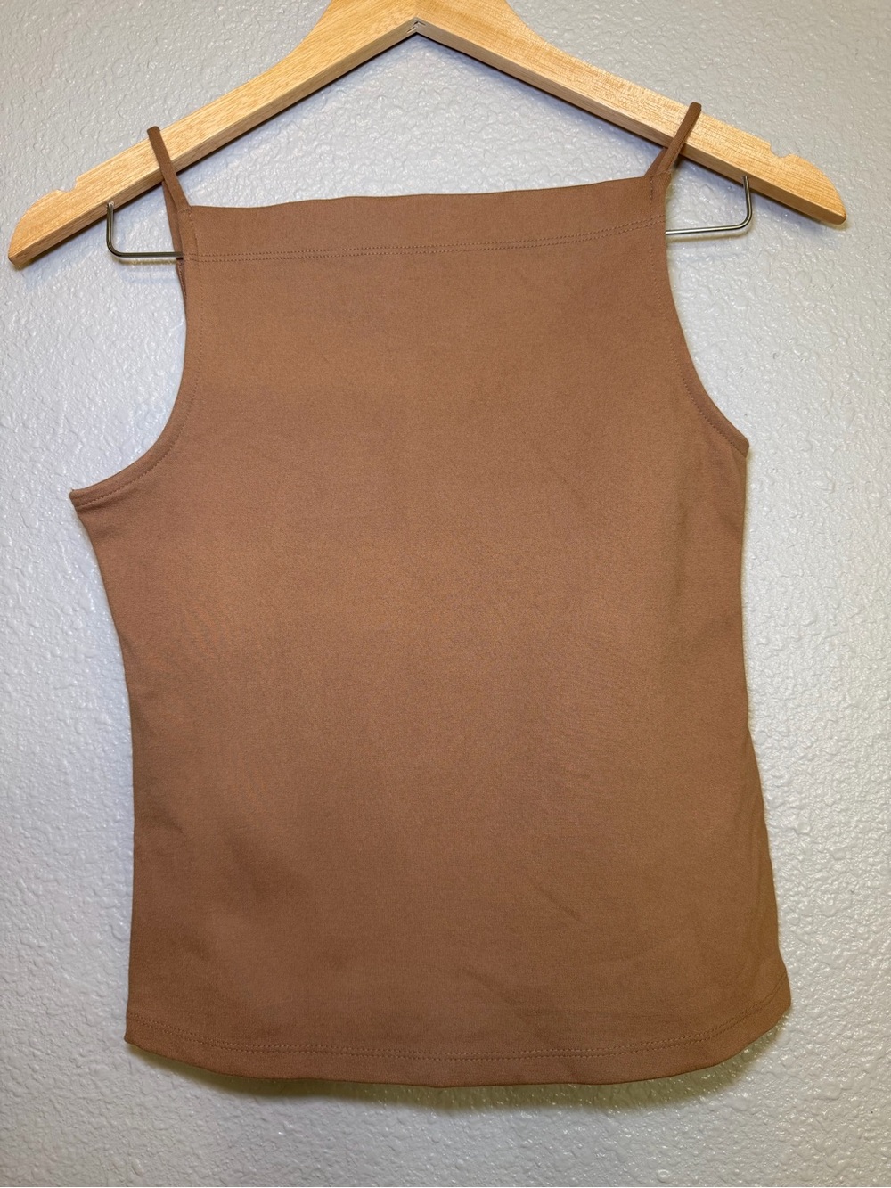 Anthropologie Brown Square Neck Cami Tank Top xxs
